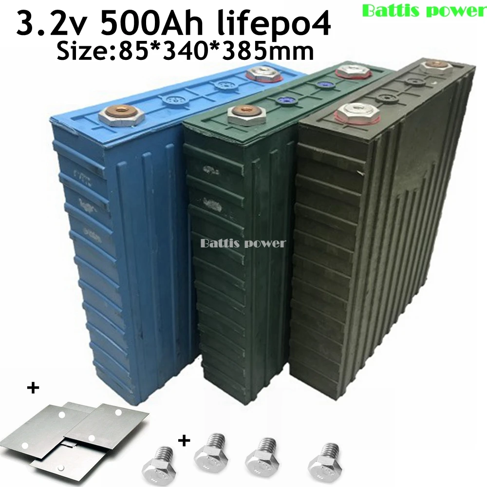 Lifepo4 3 2 V 500AH литиевая батарея для 12V 24V хранения солнечной энергии автомобиля дома