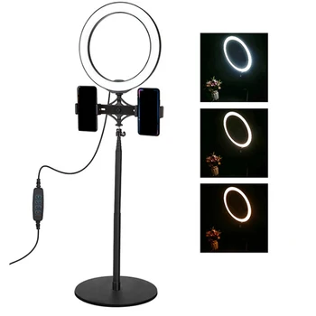 

PULUZ PKT3040 ABS Portable Lightweight Mobile Phone Live Broadcast Photography LED Ring Fill Light Phone Light