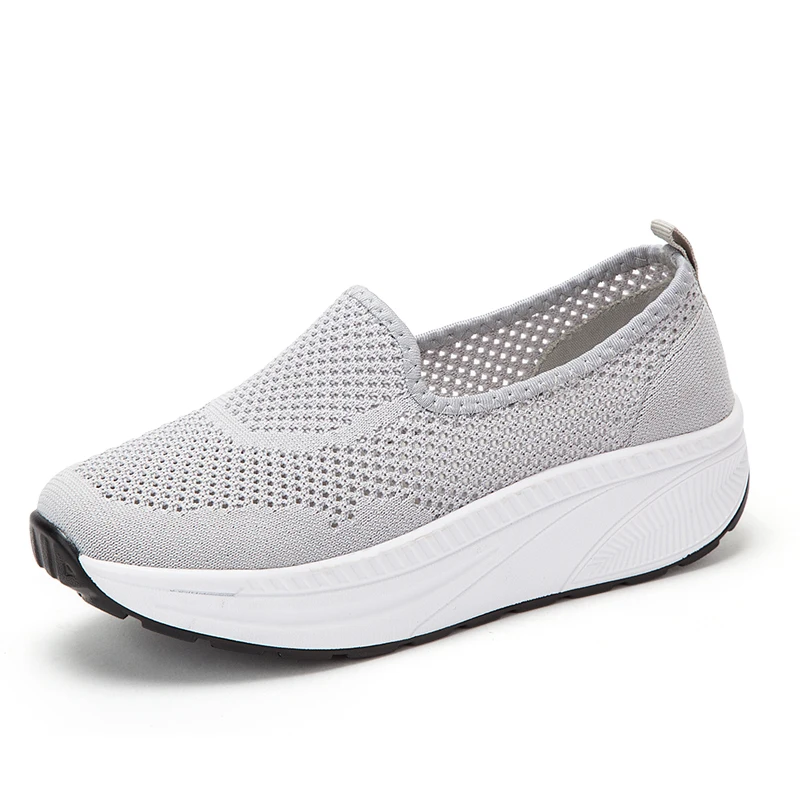 

Women Slimming Swing Shoes Mesh Breathable Outdoor Sports Toning Sneakers Female Gray Black Lady Fitness Sneakers