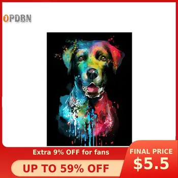 

OPDBN Tainted Frame DIY Painting By Numbers Cartoon Picture By Numbers For Adults Modern Wall Art Decors Handpainted Diy Gift