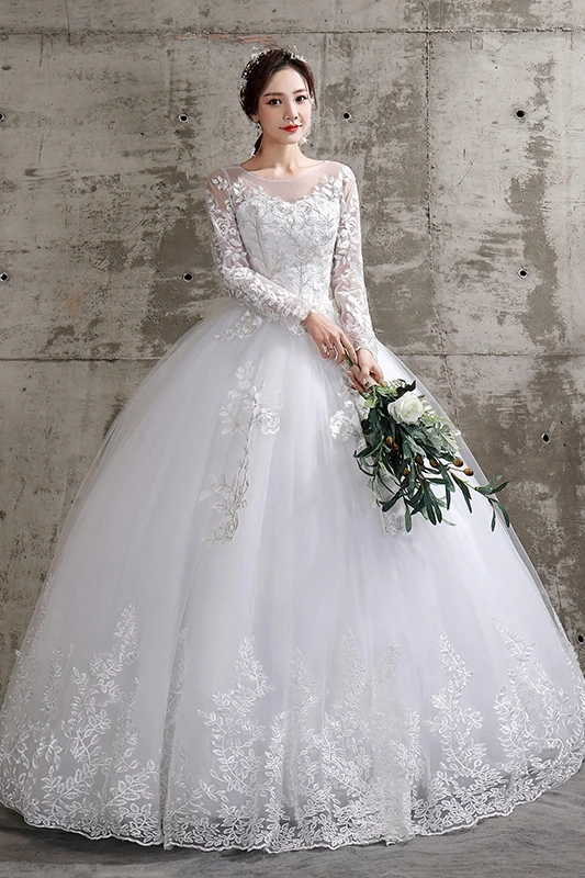 Wedding Dresses Long Sleeve Ball Gown Lace