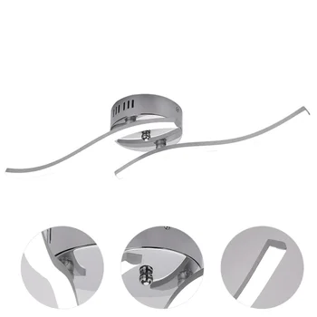 

1PC LED Two-fork Ceiling Light LED Wave Ceiling Light Decorative Ceiling Lamp for Home Cafe Indoor