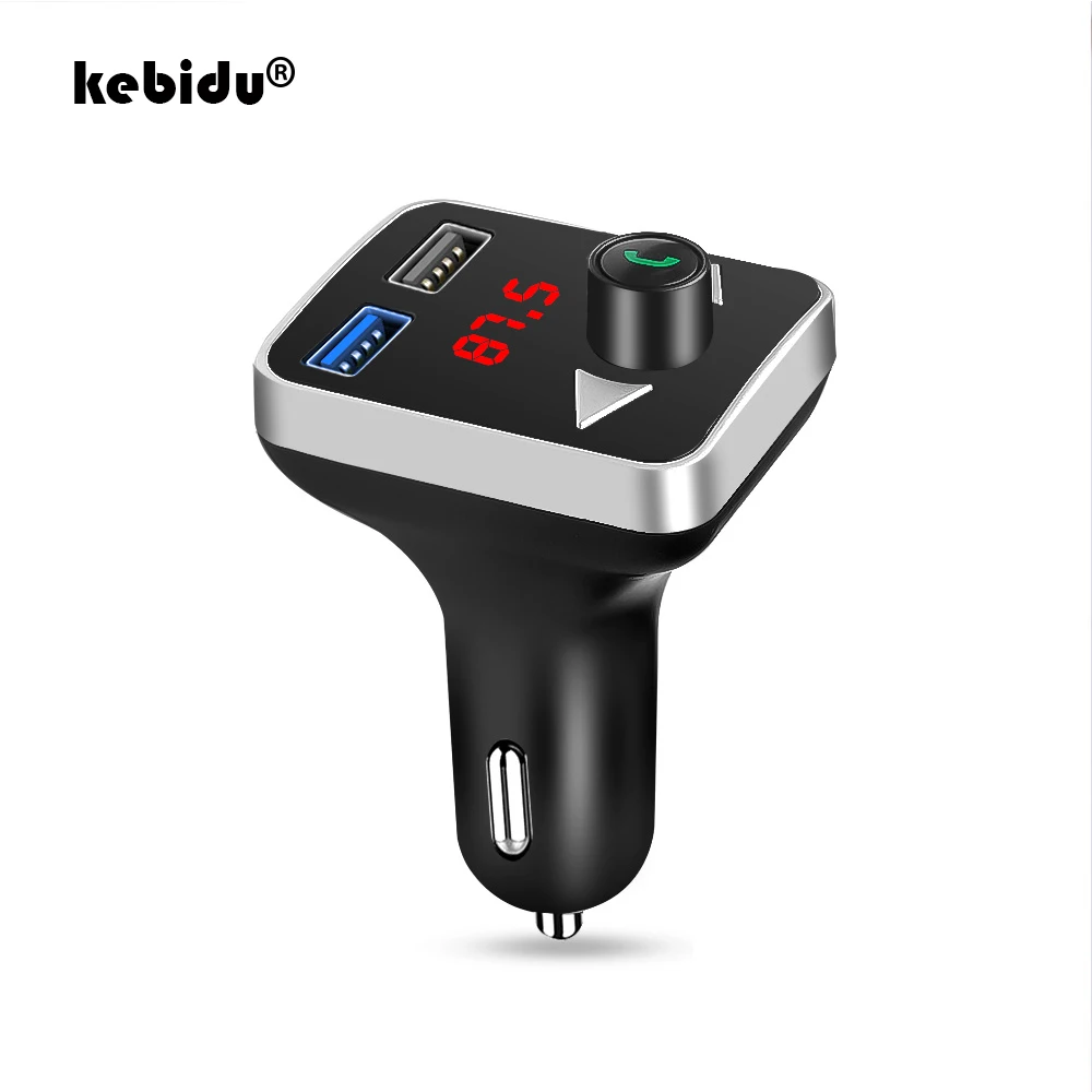 Kebidu автомобильный Bluetooth fm-передатчик 3.1A два usb порта автомобильное зарядное устройство MP3-плеер беспроводной аудио приемник комплект для громкой связи