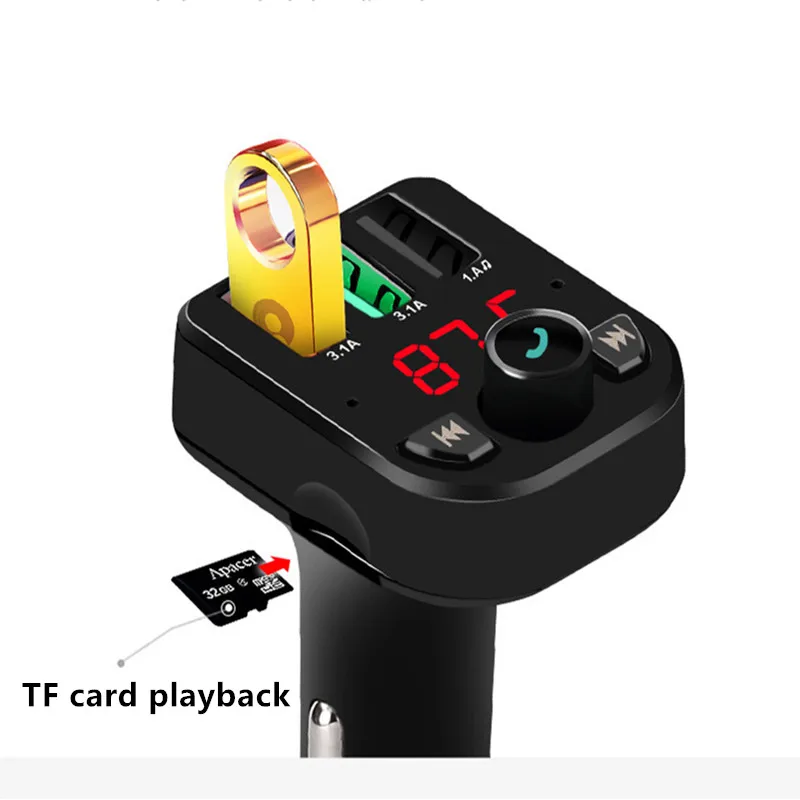 Fm-передатчик модулятор Автомобильный MP3-плеер 3 USB U диск Интеллектуальный голосовой громкой связи мобильный телефон зарядное устройство прикуриватель
