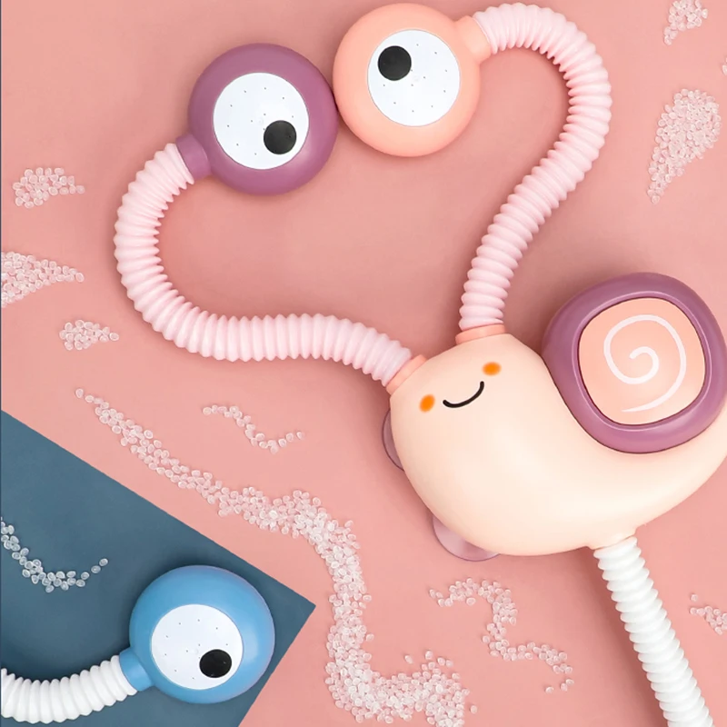 Bath Toys Water Game Snail Spraying Faucet Shower Electric Water Spray Toy For Baby Bathtime Bathroom Kids Toys 6