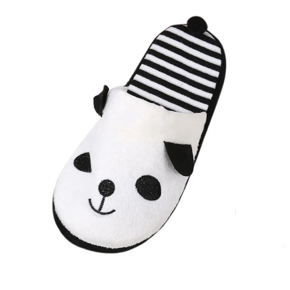 

SAGACE Slippers Women Lovely Cartoon Panda Home Floor Soft Stripe Slippers Female 36/38/40 Cartoon Cute Indoor Girls Shoes