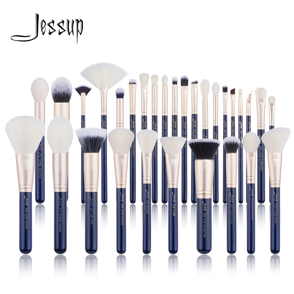 

Jessup brushes Makeup brushes set 6pcs-30pcs Prussian Blue/Golden Sands Foundation brush Eyeshadow Powder Make up brush
