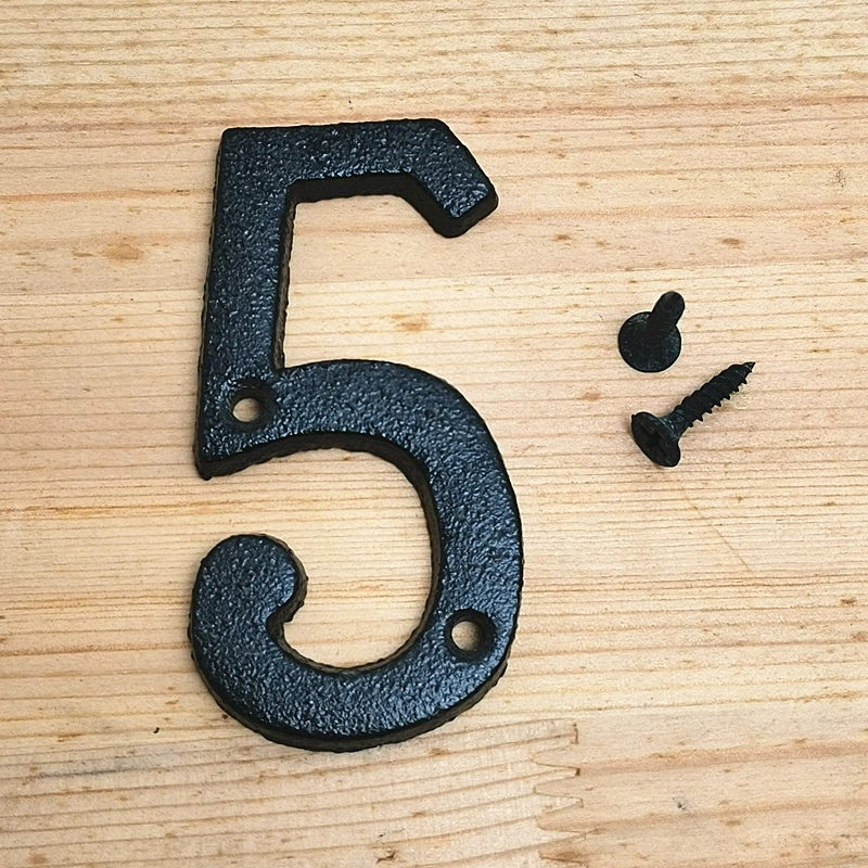 Black Iron House Number Gate Digits 0 To 9 Iron Number Letter Tag
