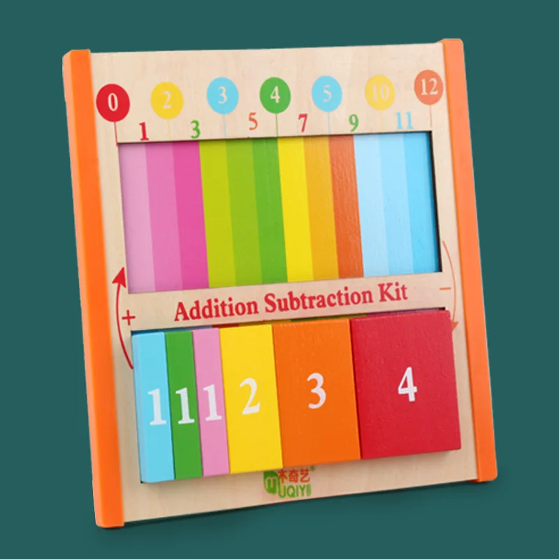

Montessori CHILDREN'S Early Education Addition And Subtraction Arithmetic Board Teaching Aids Children Color Cognitive Toy Mathe