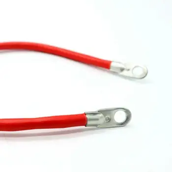 

1 Pair 5AWG Gauge Copper Battery Cable Power Inverter Wire 50cm Length Durable Resin+Copper Material For Boat / Rv / Car