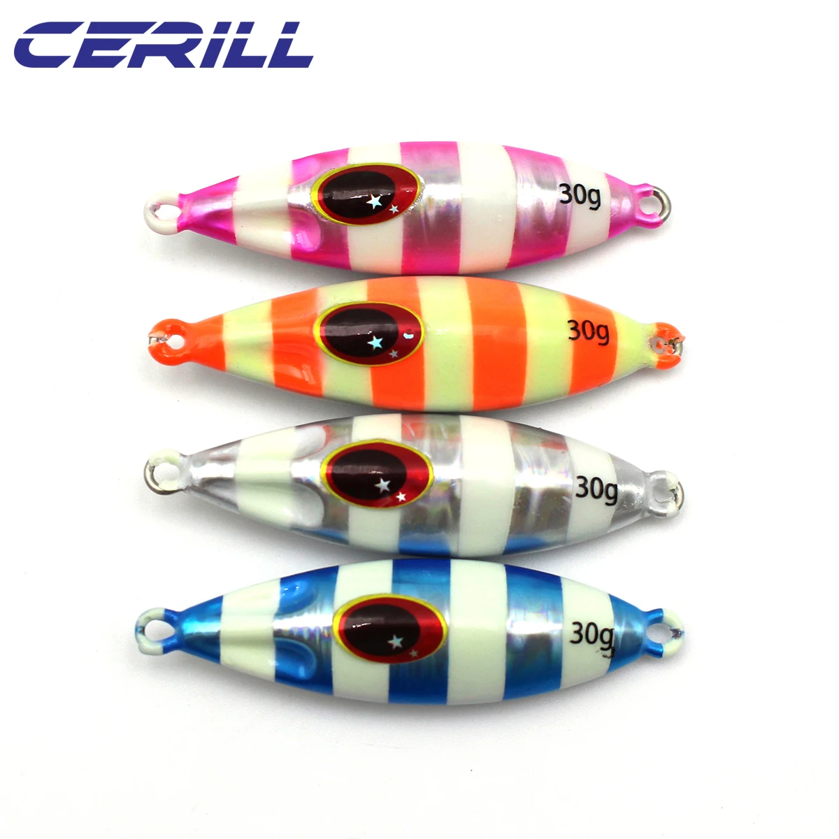 

Cerill 1 PC 55 mm 30 g Jig Metal Spoon Head Fishing Lure Lead Hard Bait Luminous Artificial Tackle Spinner Vibration Wobbler