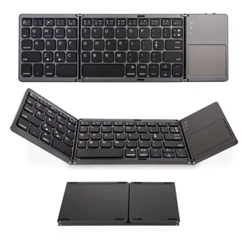 

Mini folding keyboard Bluetooth Foldable Wireless Keypad with Touchpad for Laptops Tablet PC Mobile Phones