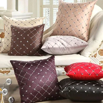 

1pc Embroidered lattice Pillow Sofa Waist Throw Cushion Cover Home Decor Cushion Cover Case home decoration Pillow Cover 43*43cm