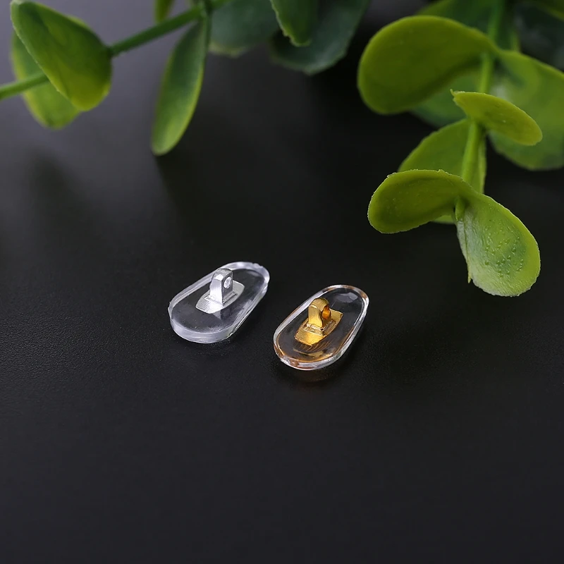 

10 Pairs/Lot Golden PVC Glasses Anti Slip Aluminum Conductor Silver Nose Pads F3MD