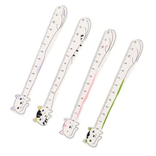 Régua de madeira marcador 12cm escala dos desenhos animados gato forma cabeça pintura ferramentas de medição escritório escola escrita papelaria presente estudante