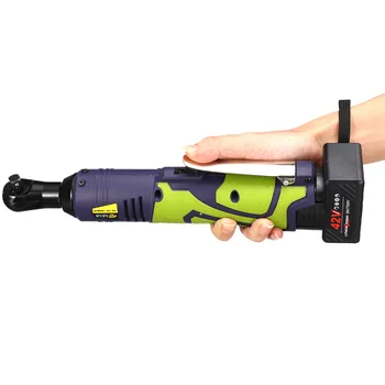 

42V Lithium-Ion Battery Electric Ratchet Wrench Rechargeable Electric Cordless Wrench Kit Power Tools Car Repair Tool 80Nm