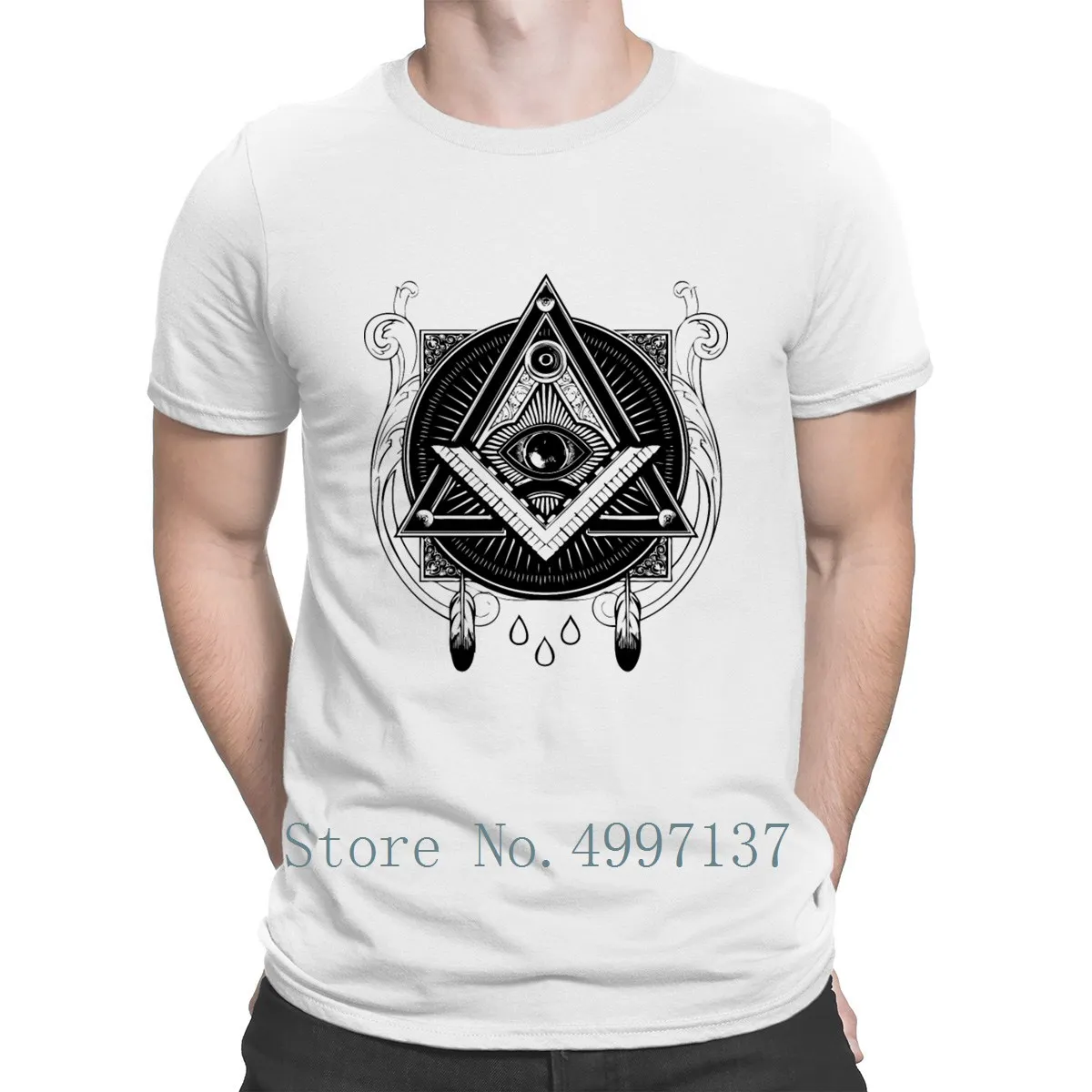 

Illuminati All Seeing Eye T Shirt Cotton Trend Famous O-Neck Summer Style Comfortable Character Novelty Shirt