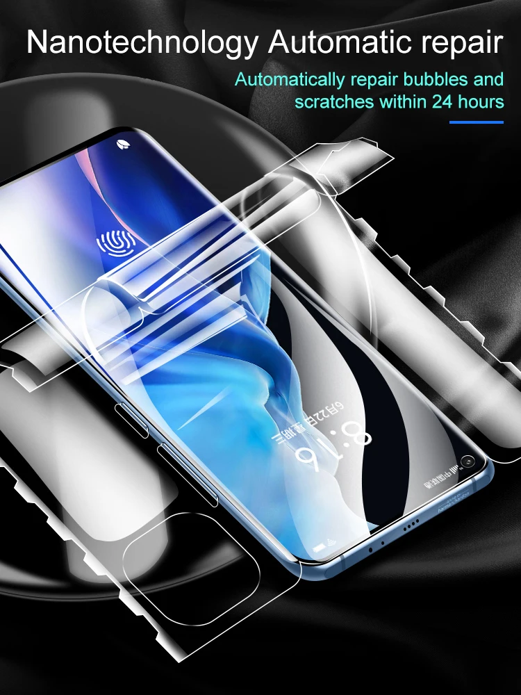 3 In 1 Coverage Reno 7Pro 5 6Pro+ Butterfly Screen Protector For OPPO Find X5Pro X3Pro X2 Front Back Hydrogel Film Reno4Pro 3Pro iphone screen protector