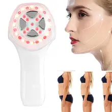 Rf EMS светодиодный корректирующий фигуру для похудения Массажер аппарат для сжигания жира ионный уход за кожей лица красота тело массажер для похудения