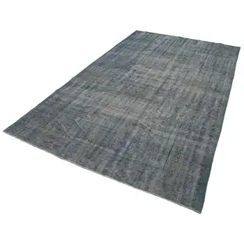 

198x336 Cm Grey Handmade Overdyed Rug-6x11 Ft