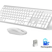 Новейший Neasgor перезаряжаемый 2,4 ГГц беспроводной комплект клавиатура и мышь Портативный совместимый ПК MAC Android планшет