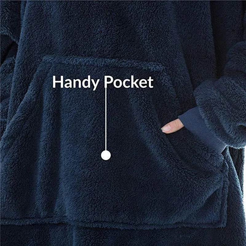 Autumn Winter New Unisex Hooded Pajamas Double-faced Fleece Hoodie Thicken Loungewear Loose Couple Homewear Men Women Sleepwear