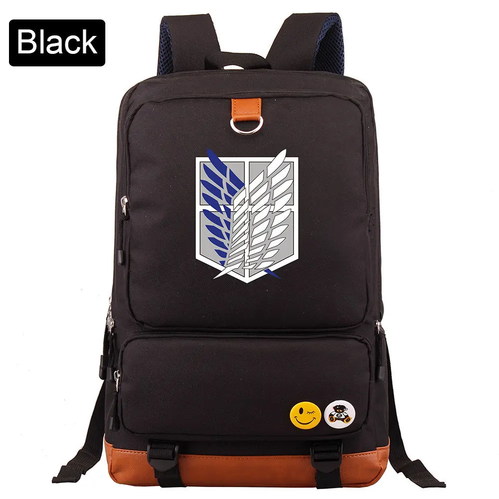 

Новый рюкзак "атака на Титанов" Аниме для женщин и мужчин холщовый школьный рюкзак унисекс дорожные сумки