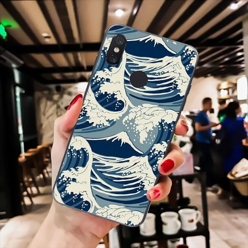 Wave Art Japanese Green Illust Classic 