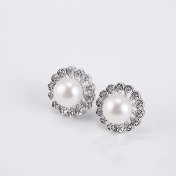 

Fashion New Pearl Stud Earrings S925 Sterling Silver Micro-Set Zircon Earrings Ear Jewelry Gift Jewelry