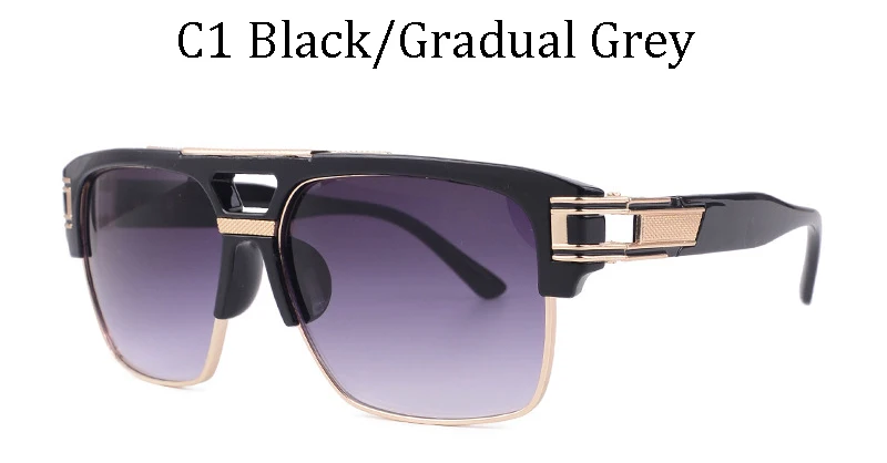 AOZE модные брендовые Дизайнерские мужские солнцезащитные очки с большой оправой унисекс винтажные стимпанк женские grandmaster oculos de sol UV400 - Цвет линз: 6626 C1
