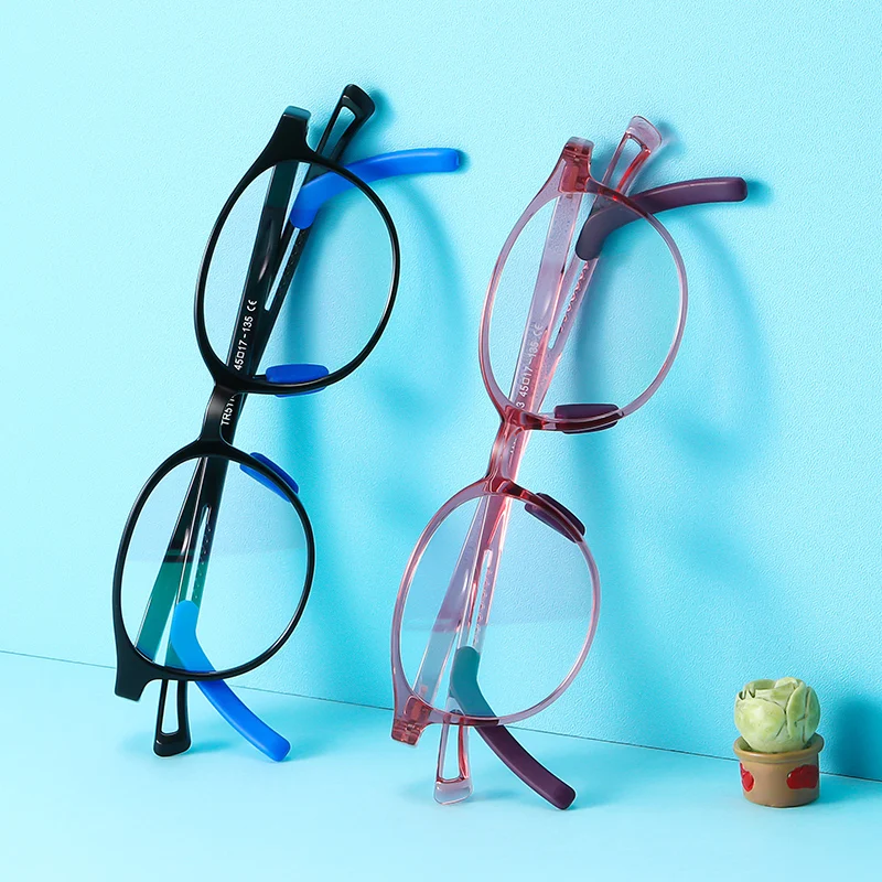 Tanio Dziecięce okulary do niebieskiego światła okrągłe TR90 profesjonalne optyczne sklep