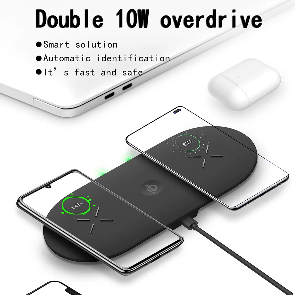 USB быстрое зарядное устройство беспроводной быстрое зарядное устройство Pad 3в1 Qi держатель для 5 для iPhone 11/Pro/Max Bluetooth беспроводной Charging-L1018