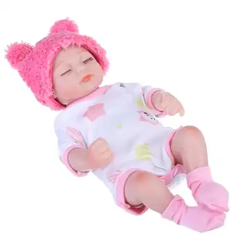 

11" Handmade Reborn Sleeping Baby Doll Toy Lifelike Silicone Soft Newborn Baby Girl Doll Children Kids Birthday Gift