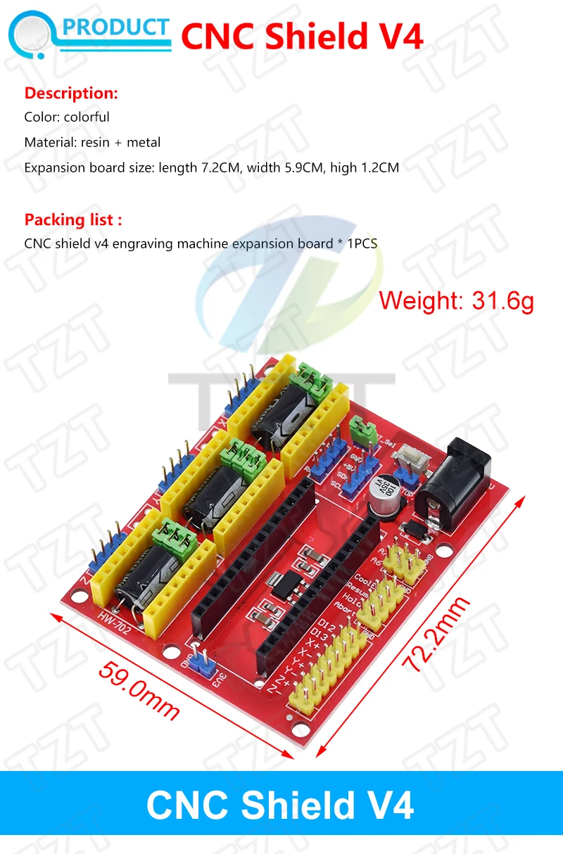 TZT NANO V3.0 Controller Terminal Adapter Erweiterungsplatine Prototyp Shield und UNO Mehrzweck-Erweiterungsplatine für Arduino – Detail 3