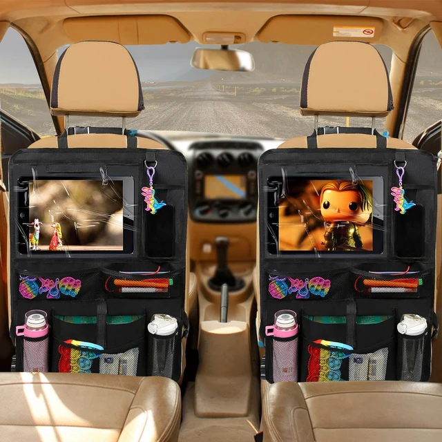 Sac de rangement pour siège arrière de voiture, organisateur de siège  arrière, sac de rangement, écran transparent, support de tablette, pochette  de téléphone automobile pour enfants, accessoire de voyage - AliExpress