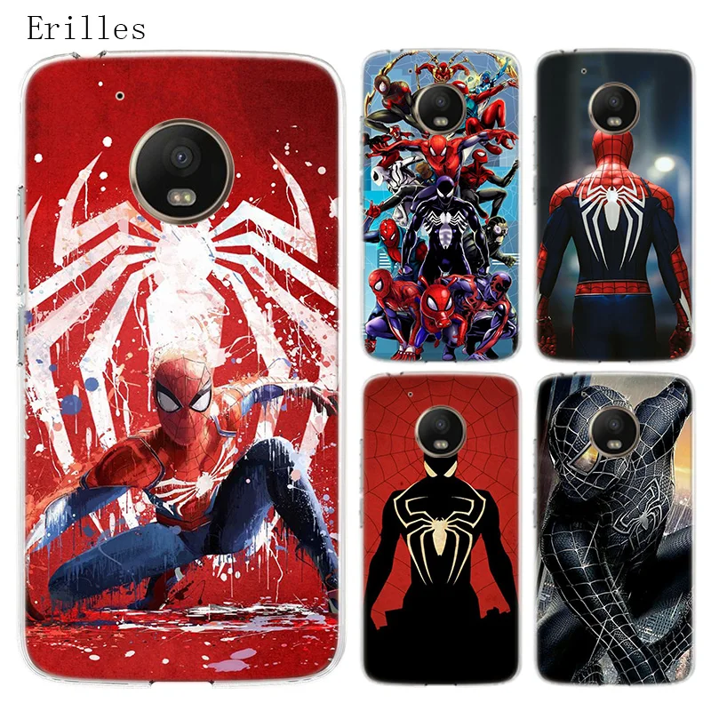 Мягкий силиконовый чехол Marvel Miracle Heros Spider Man для Motorola Moto G8 G7 Power G6 G5 G5S E4 E5 Plus G4 Play Cover