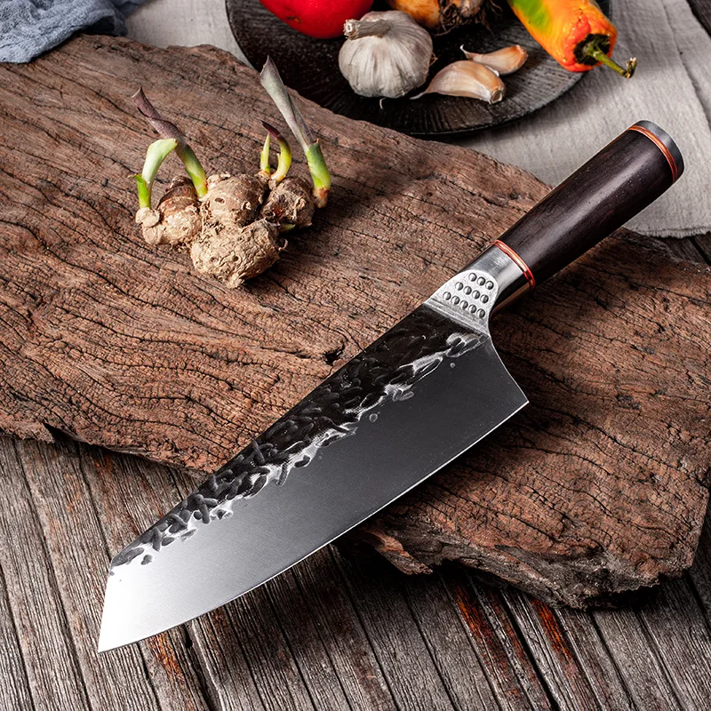 Японский шеф-нож ручной работы кованый кухонный нож Kiritsuke из нержавеющей стали