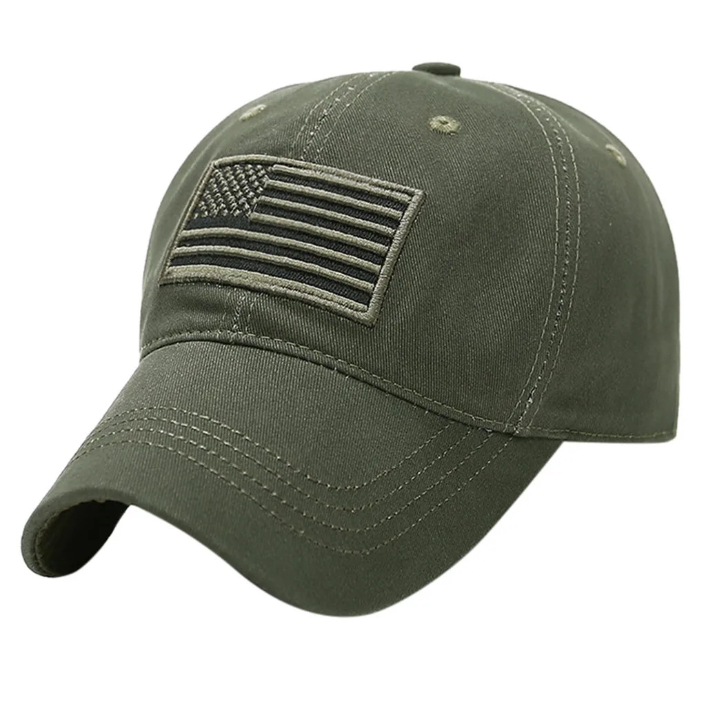 Green Bokeley Camouflage Trucker Special Tactical Operator Forces USA Flag Patch Baseball Cap 