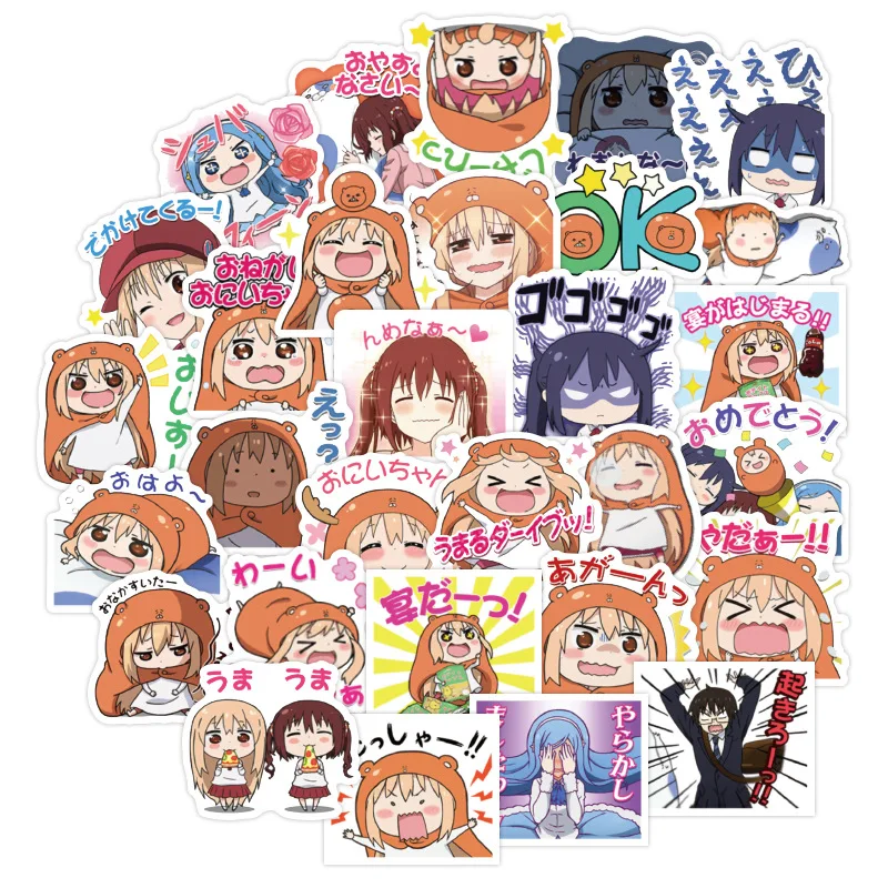 40 шт. аниме Himouto! Наклейка Умару-Чан s 3-4 см симпатичная Водонепроницаемая наклейка