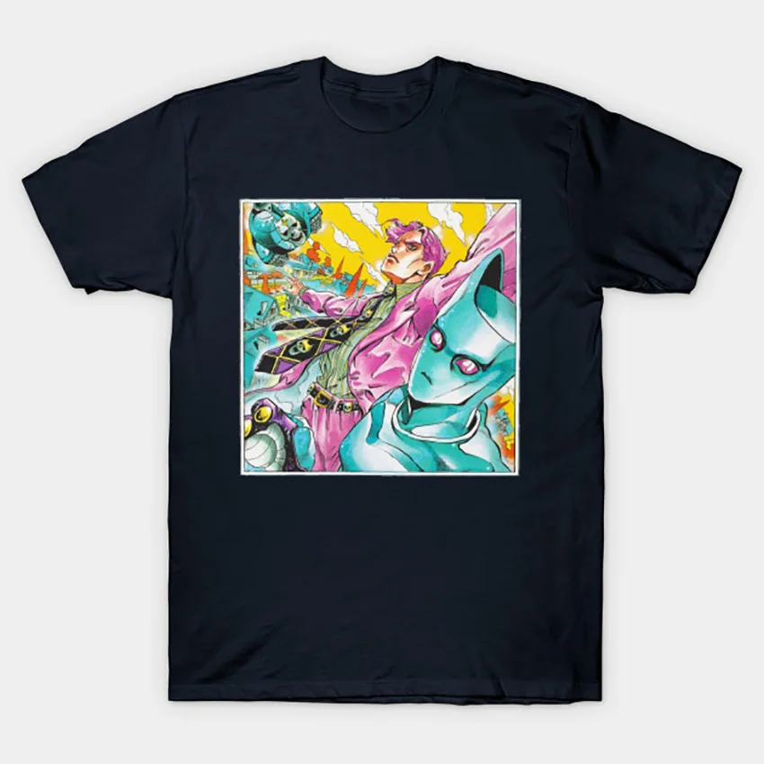 JJBA-Kira queen футболка Jojos Необычные Приключения футболка Чистая сердце атака убийца королева алмаз Небьющийся алмаз