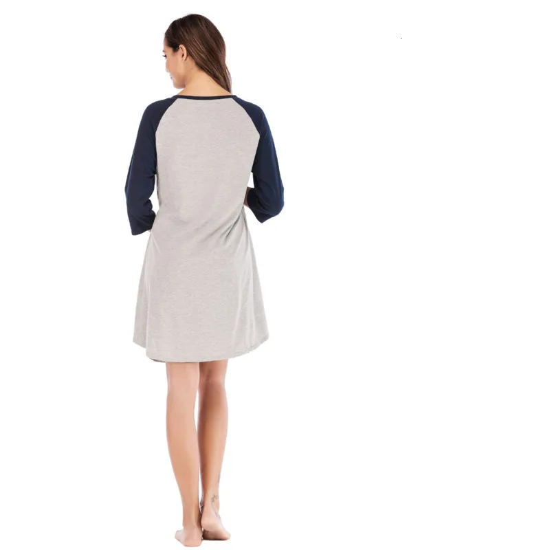 2019 Round Neck Insert Rotator Cuff Split Joint Chest Can Activity Lactation Will Pendulum Dress pregnancy clothes for winter