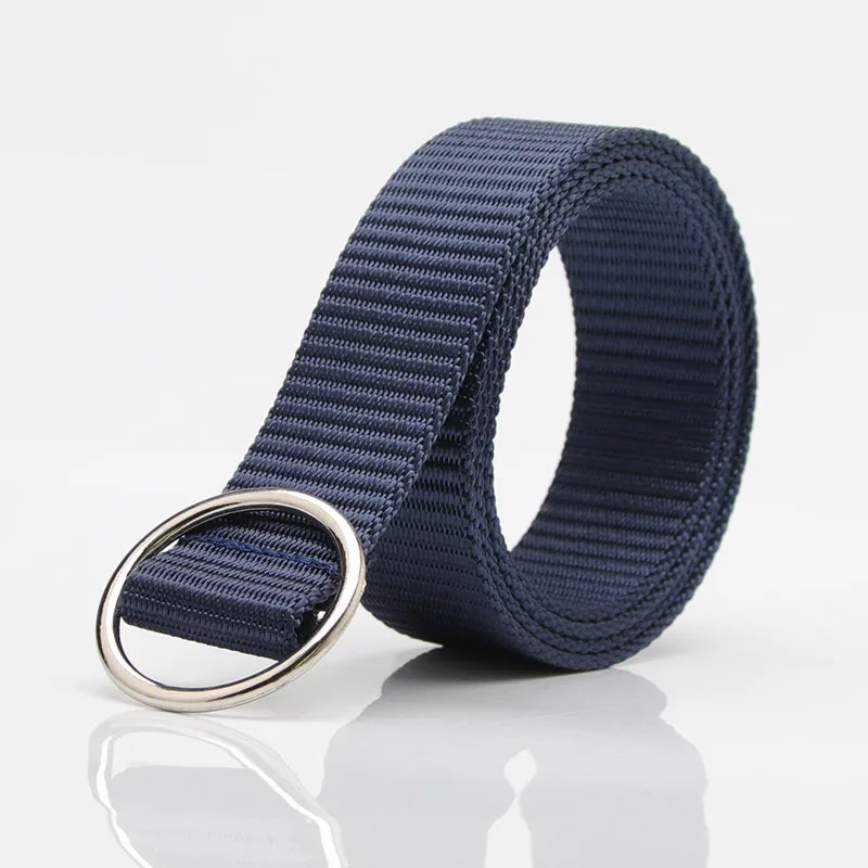 Dark Blue 1 шт. Для женщин с ремешком и пряжкой, пояс Feminino Ceinture Femme Cinturon Mujer Harajuku Cinto парусиновая Мужская и Женская Студенческая обувь, ремень - Цвет: Dark Blue