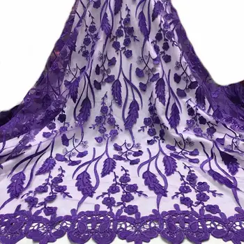 

White African Net Milk Silk Lace Sequins Embroiderd High Quality French 3D Lace Fabric Nigerian Lace Fabric For Wedding 1227-3