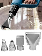  4Pcs Soldering Hair Dryer Nozzles Stainless Steel Hot Air Gun Welding Torches Welding Accessories Tool Electronic Components 