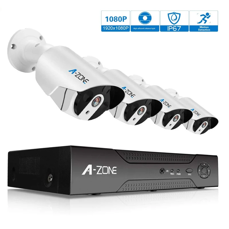 H.264 CCTV система POE NVR комплект 8CH 1080P Водонепроницаемая POE ip-камера пулевидная система камер домашней безопасности наружная низкая люкс Onvif
