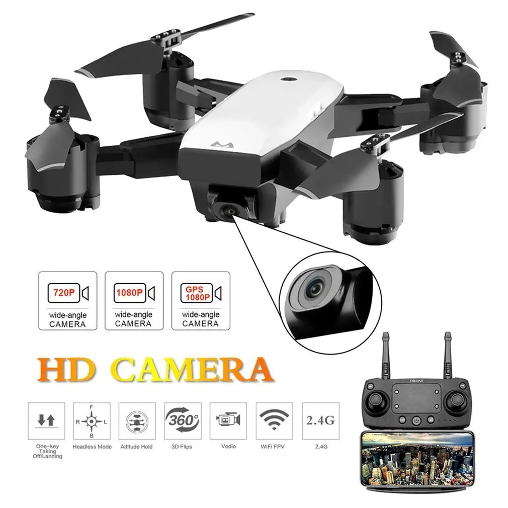 

SMRC S20 Foldable 6-axis Gyro FPV Drone RC Quadcopter With 360' Flips Wide Angle 720P Camera Altitude Hold Dual Batteries