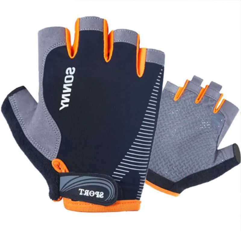 Cycling Gloves 1Pair Half Finger Cycling Gloves Anti-slip Anti-sweat Gel Bicycle Riding Gloves