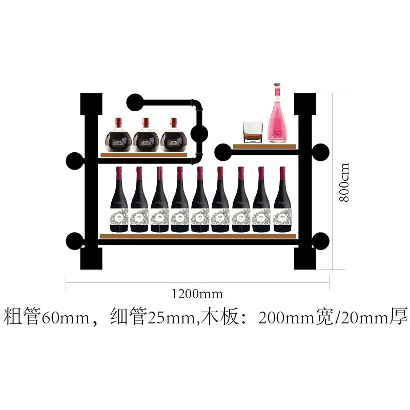 Домашний Настенный декор, винный шкаф, настенный винный шкаф для бутылок, Ретро дизайн, креативный настенный винный шкаф CF