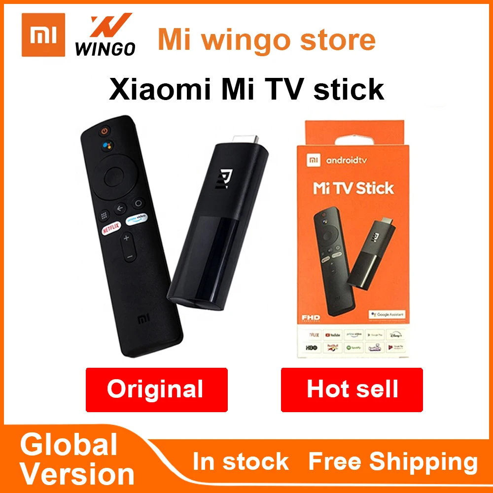 Телевизор Xiaomi Mi TV Stick глобальная версия Android 9 0 четырехъядерный 1080P Dolby DTS HD Двойное