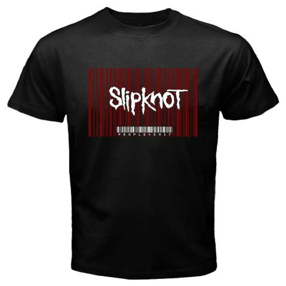 Новый Slipknot люди Sh * t альбом штрих-код логотип мужская Черная футболка Размер S-3XL |
